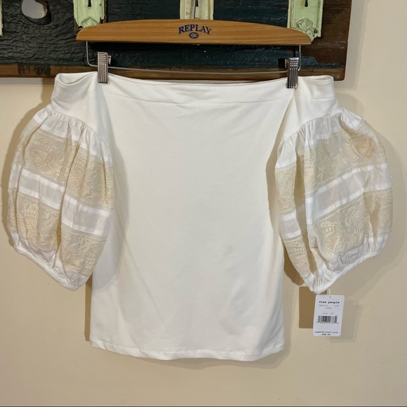 Free People Rock With It Puff Sleeve Top Size XS - Picture 4 of 16